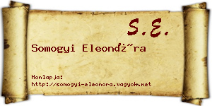 Somogyi Eleonóra névjegykártya