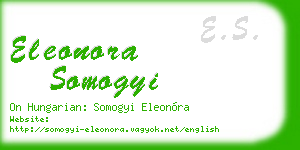 eleonora somogyi business card